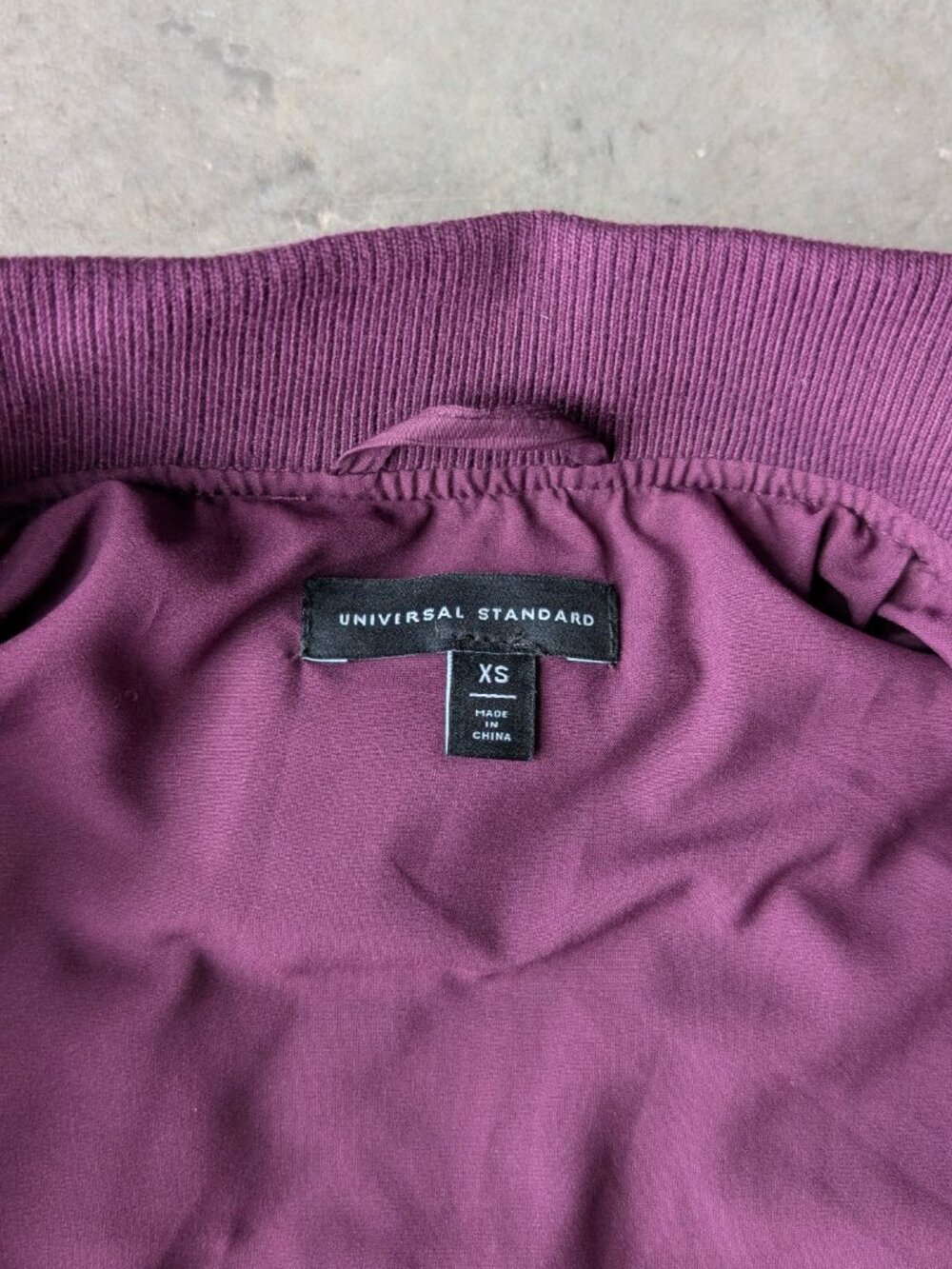 Universal Standard Purple Quilted Sophia Puffer Bomber Jacket size US 10/12 - Picture 6 of 9
